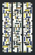 Theo van Doesburg Stained-Glass Composition IV. oil painting on canvas